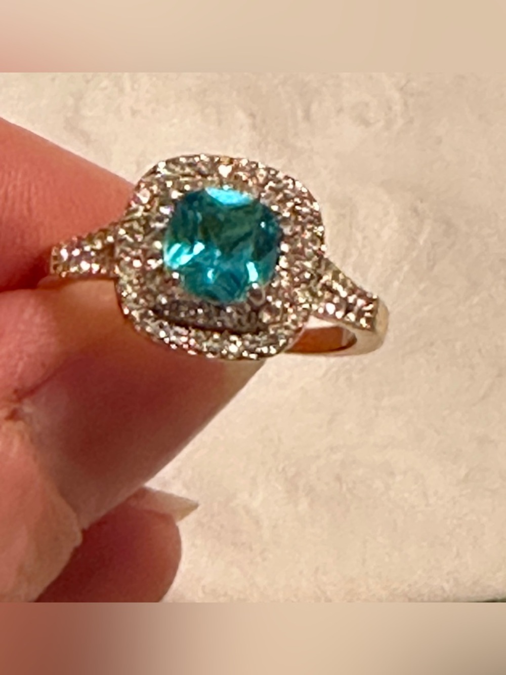 Charter Club Gold-Tone Pavé & Color Crystal Double Square Halo Ring